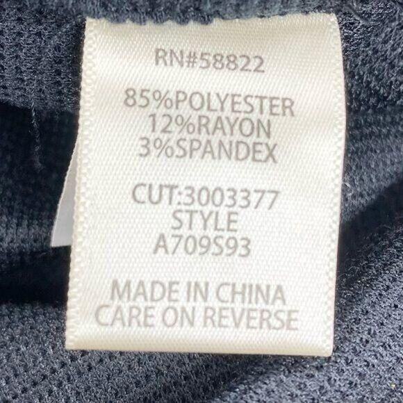 Max Studio Womens Top L‎ Black Mock Neck Button Sleeve Minimalist Quiet Luxury - Picture 10 of 12